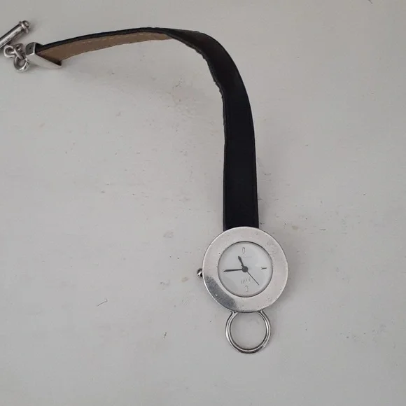 J Jill 925 Sterling Watch J Jill Green Dial Watch On Leather Bund Strap w/ 925  main image 3